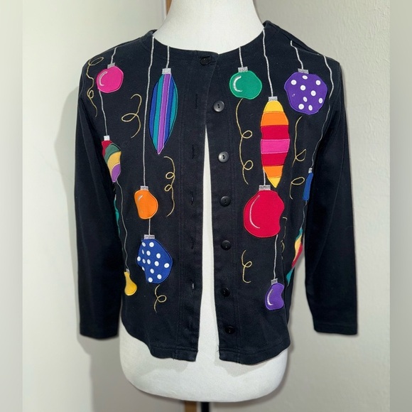 Bechamel Other - Bechamel Holiday Spirit Button Up Cardigan Vintage Sweater Size Small